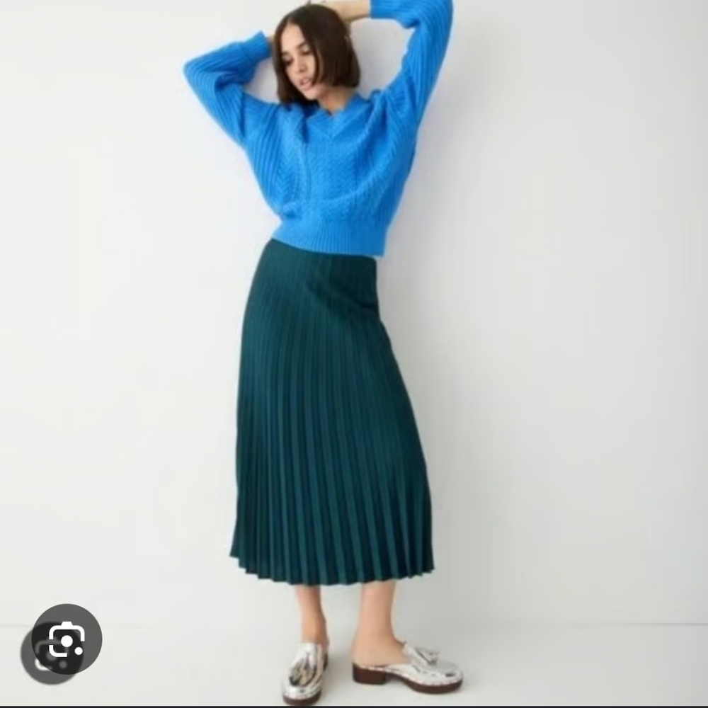 NWT J. Crew Gwyenth Pleated Slip Skirt